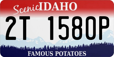 ID license plate 2T1580P