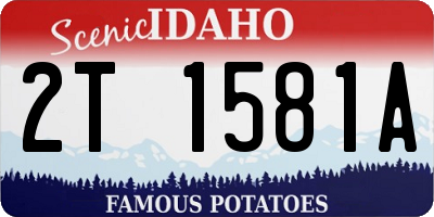 ID license plate 2T1581A