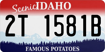 ID license plate 2T1581B