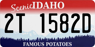 ID license plate 2T1582D