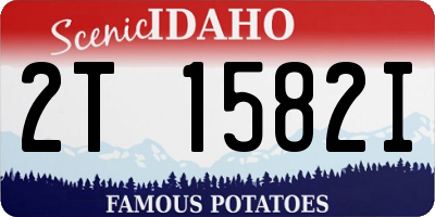 ID license plate 2T1582I