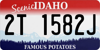 ID license plate 2T1582J