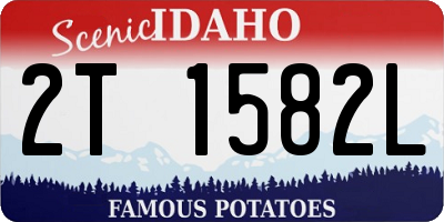 ID license plate 2T1582L
