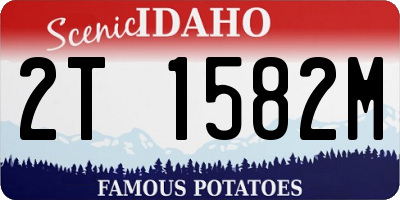 ID license plate 2T1582M