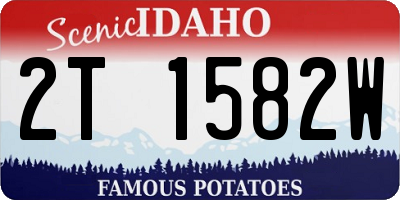 ID license plate 2T1582W