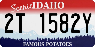 ID license plate 2T1582Y