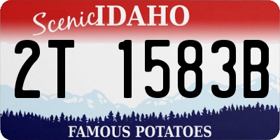 ID license plate 2T1583B