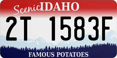 ID license plate 2T1583F