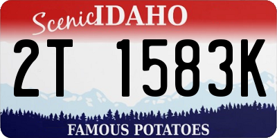 ID license plate 2T1583K