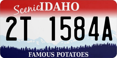 ID license plate 2T1584A