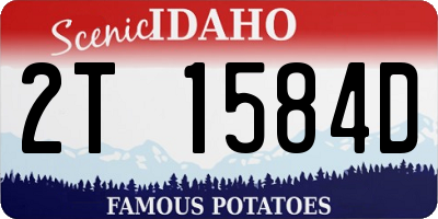 ID license plate 2T1584D