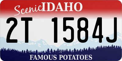 ID license plate 2T1584J
