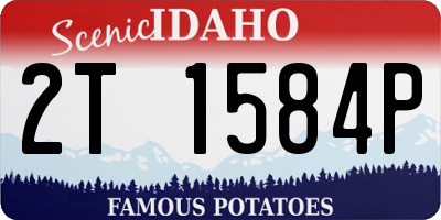 ID license plate 2T1584P