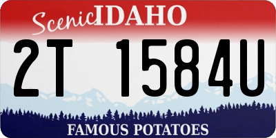 ID license plate 2T1584U