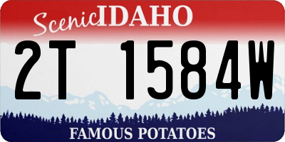 ID license plate 2T1584W
