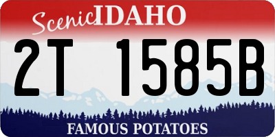 ID license plate 2T1585B