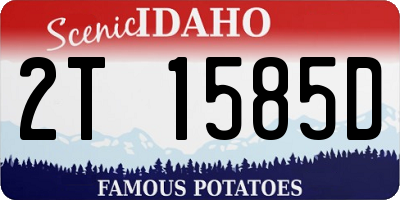 ID license plate 2T1585D
