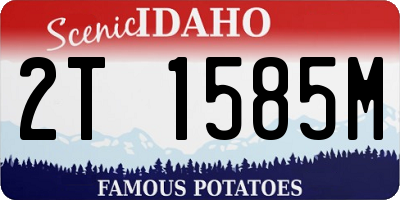 ID license plate 2T1585M