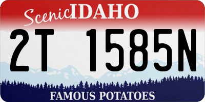 ID license plate 2T1585N