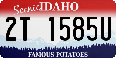 ID license plate 2T1585U