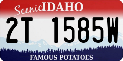 ID license plate 2T1585W