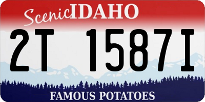 ID license plate 2T1587I