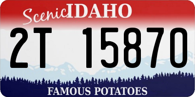 ID license plate 2T1587O