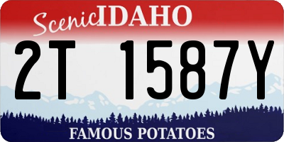 ID license plate 2T1587Y