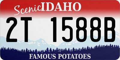 ID license plate 2T1588B