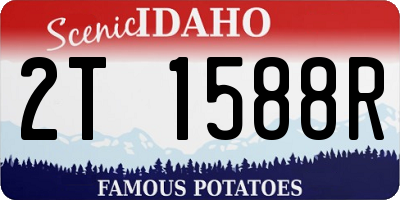 ID license plate 2T1588R