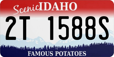 ID license plate 2T1588S