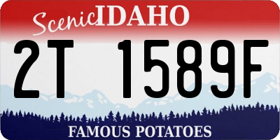ID license plate 2T1589F