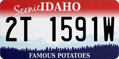 ID license plate 2T1591W