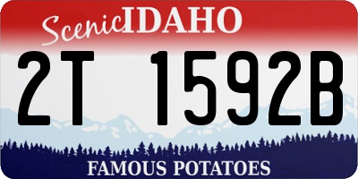ID license plate 2T1592B