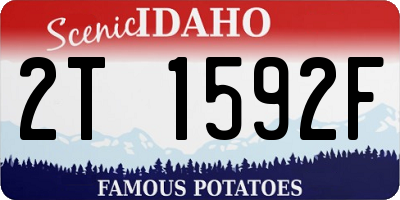 ID license plate 2T1592F