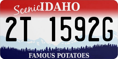 ID license plate 2T1592G