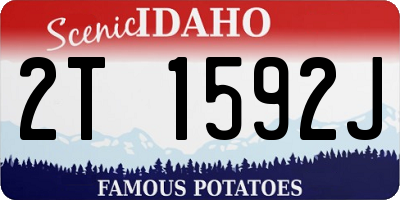 ID license plate 2T1592J