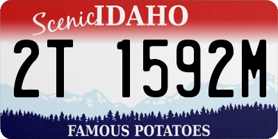 ID license plate 2T1592M