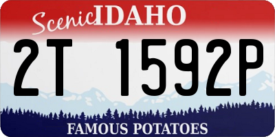 ID license plate 2T1592P