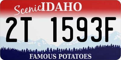 ID license plate 2T1593F