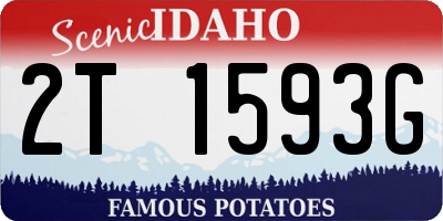 ID license plate 2T1593G