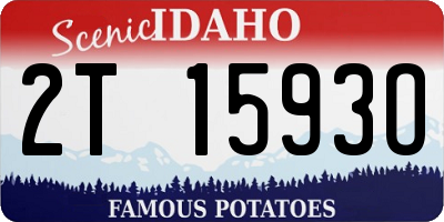ID license plate 2T1593O