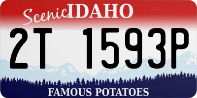 ID license plate 2T1593P
