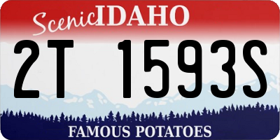 ID license plate 2T1593S
