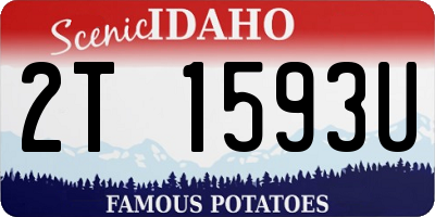ID license plate 2T1593U