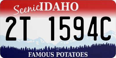 ID license plate 2T1594C