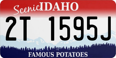 ID license plate 2T1595J