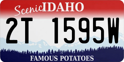 ID license plate 2T1595W