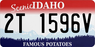 ID license plate 2T1596V