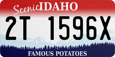 ID license plate 2T1596X